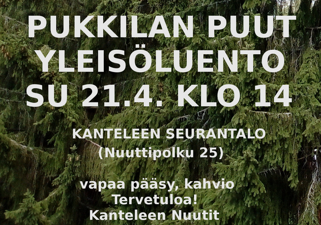 Kanteleen Nuuttien Pukkilan puut -yleisöluento